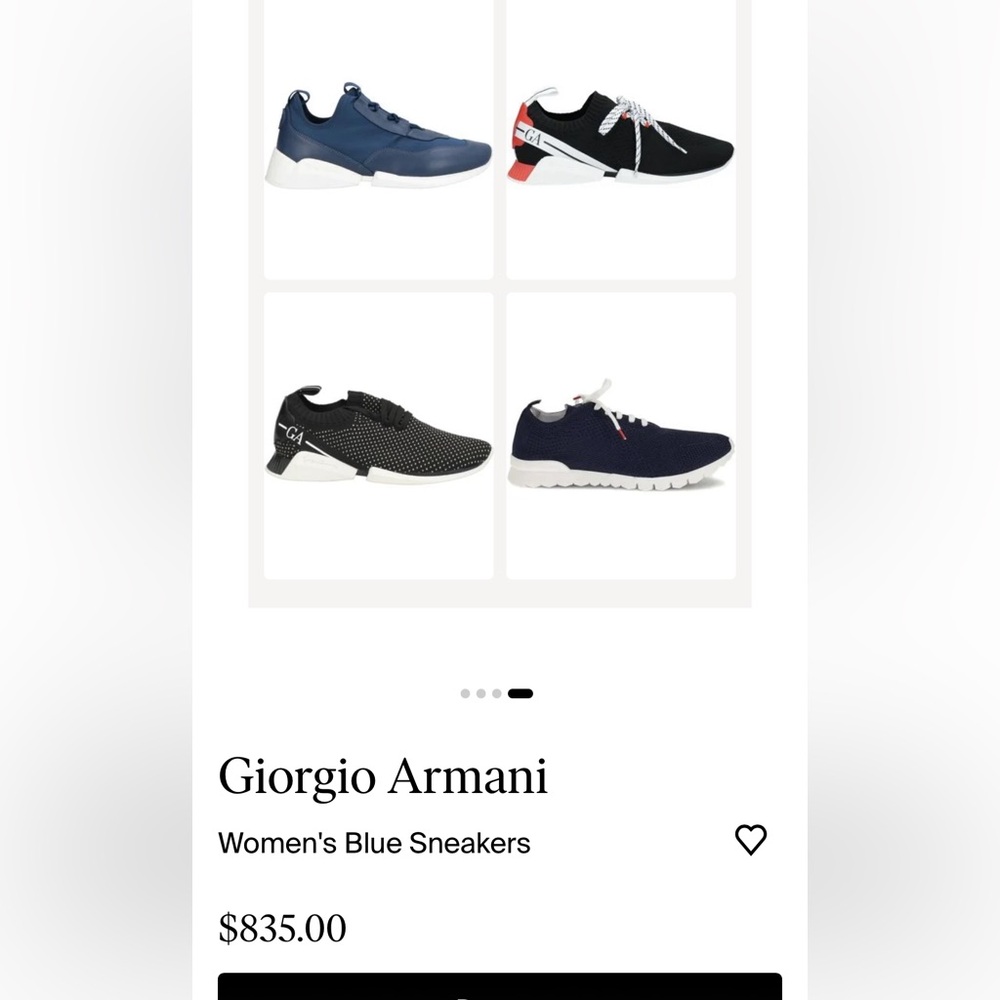 Giorgio Armani Blue and Green Sneakers - Picture 5 of 9